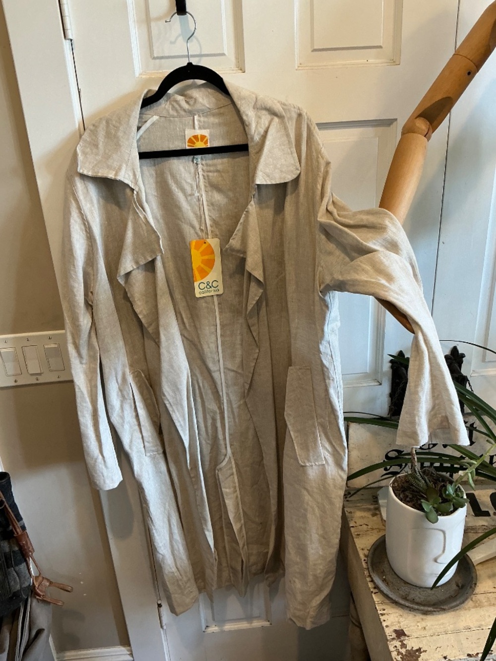 C&C California linen lightweight coat or coat dress. Brand new with tags! - Picture 3 of 5